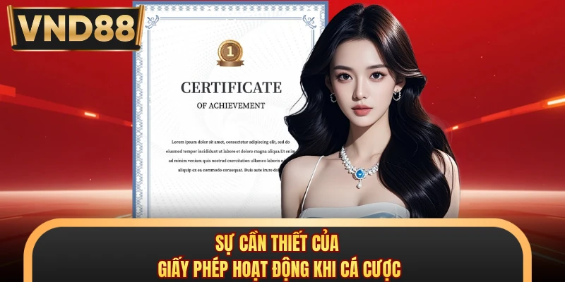 Sự cần thiết của giấy phép hoạt động khi cá cược